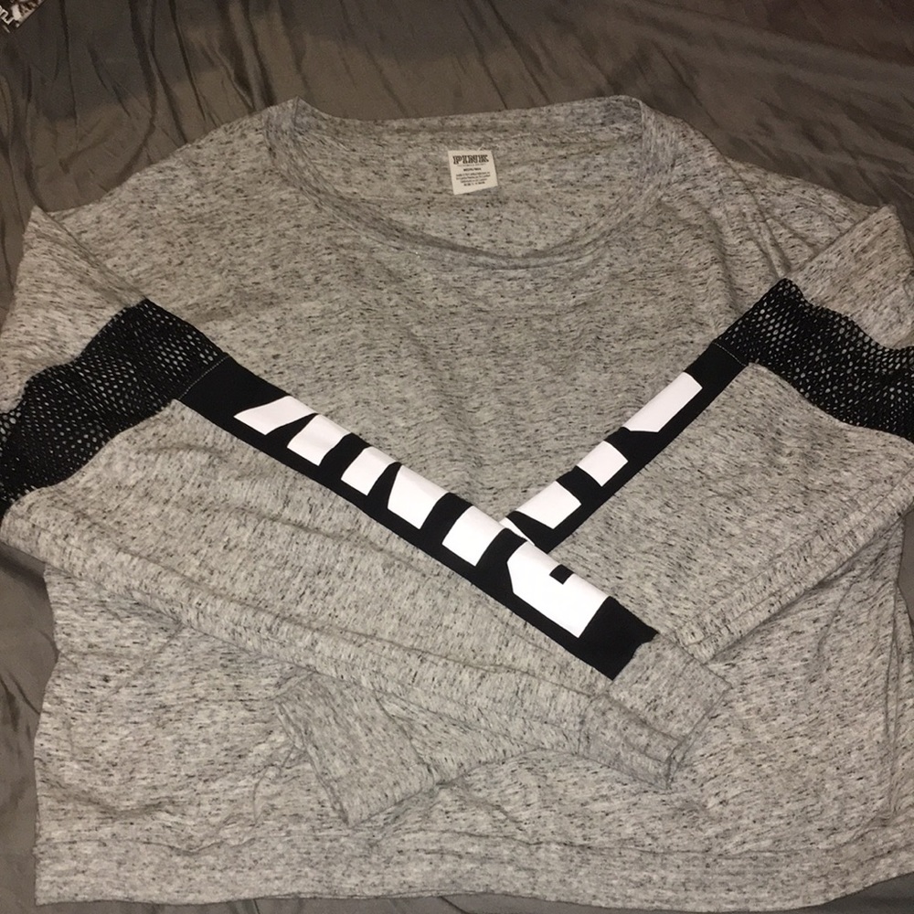 Grey PINK long sleeve shirt